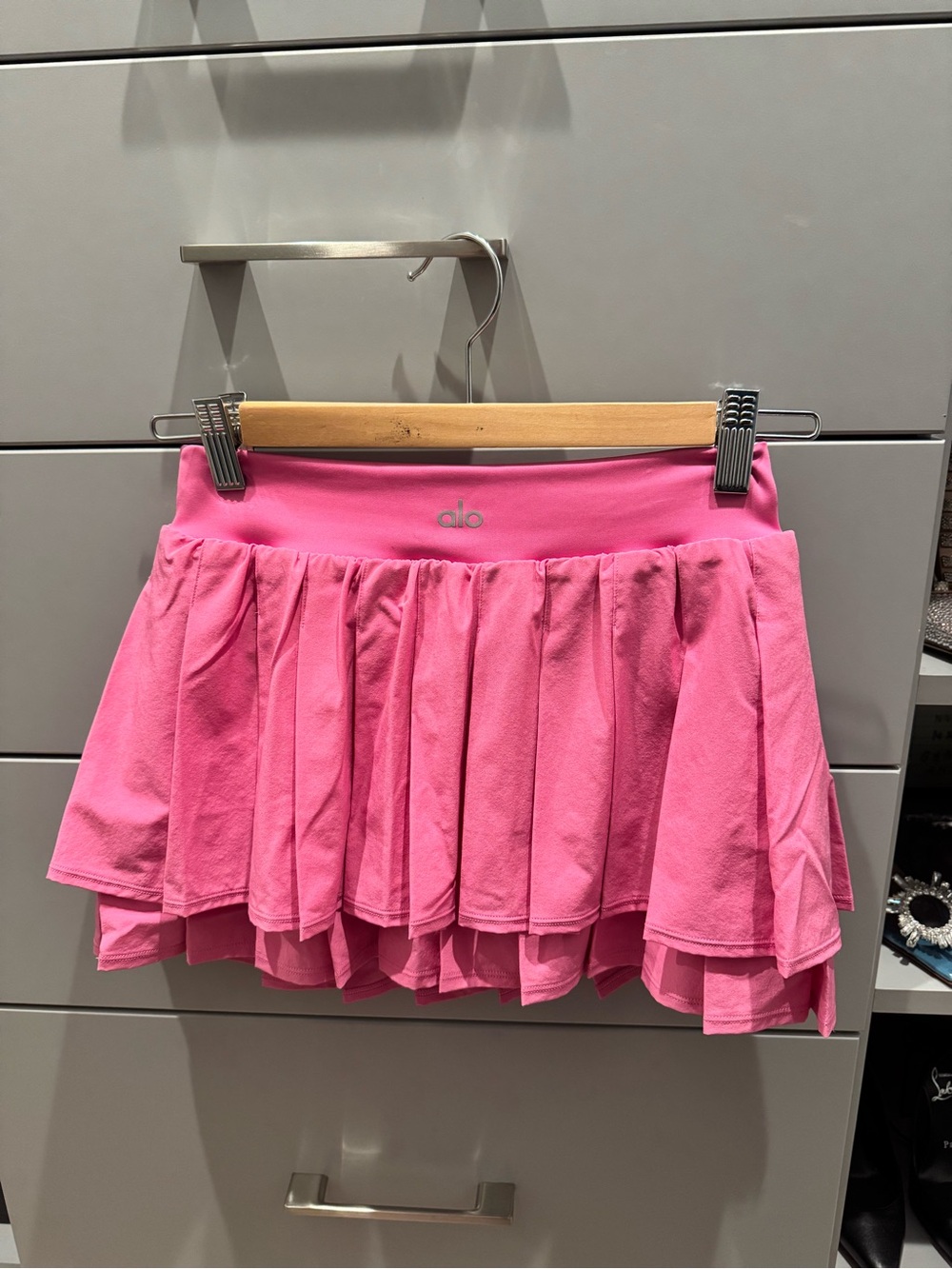ALO double or nothing tennis skirt